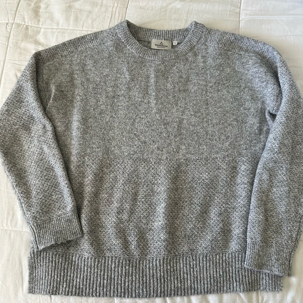 Cozy Gray Crew Neck Sweater